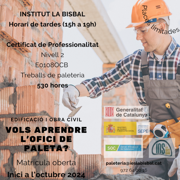 Curs de paleteria (Certificat de Professionalitat)