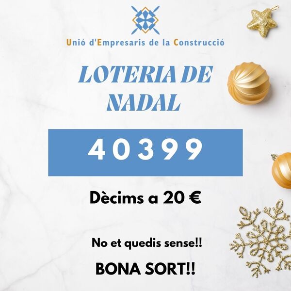 Loteria de Nadal, reservi el seu dècim!!